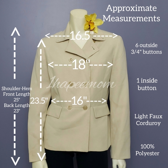 Casual Corner Tan Blazer Size 6 - Picture 4 of 8